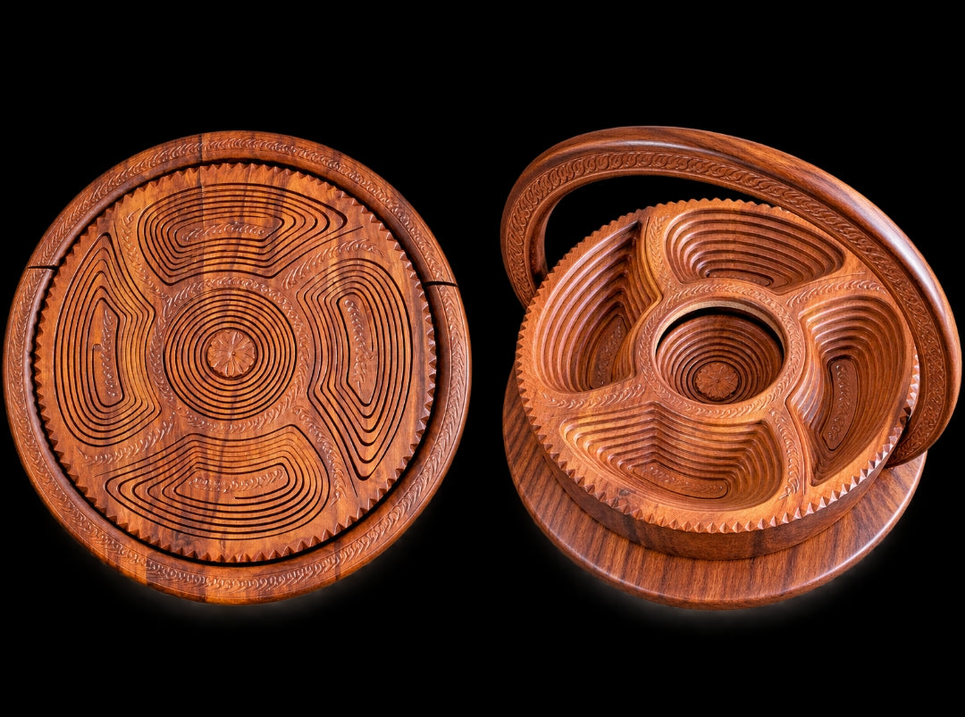 Handcrafted Wooden Jewelry Box | Carved Storage Organizer