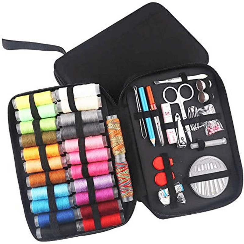 Portable Sewing Kit with Threads, Needles & Accessories | Travel Sewing Kit
