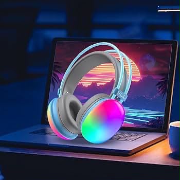RGB Wireless Bluetooth Headphones – Over-Ear LED Headset