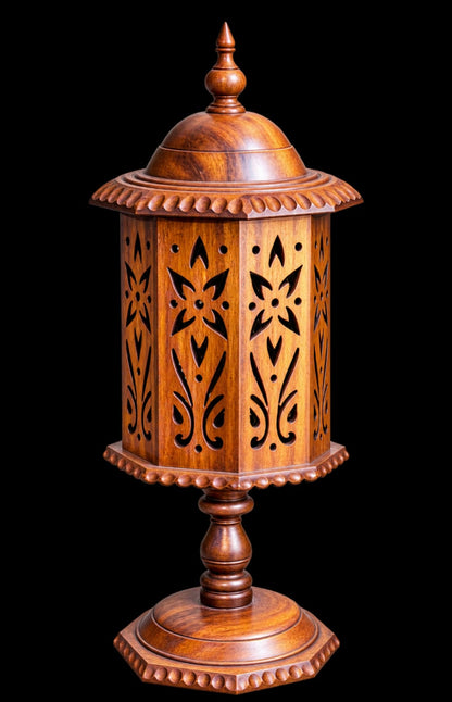 Handcrafted Wooden Decorative Lantern | Traditional Home Decor Candle Holder