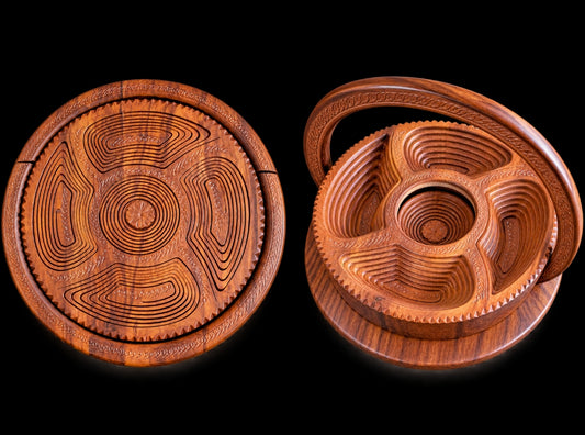 Handcrafted Wooden Jewelry Box | Carved Storage Organizer