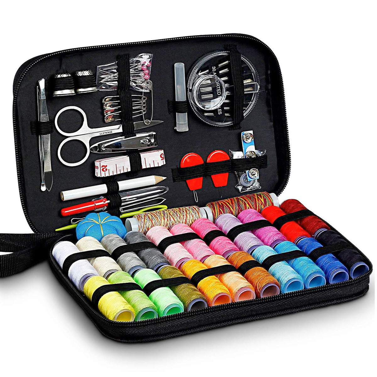 Portable Sewing Kit with Threads, Needles & Accessories | Travel Sewing Kit